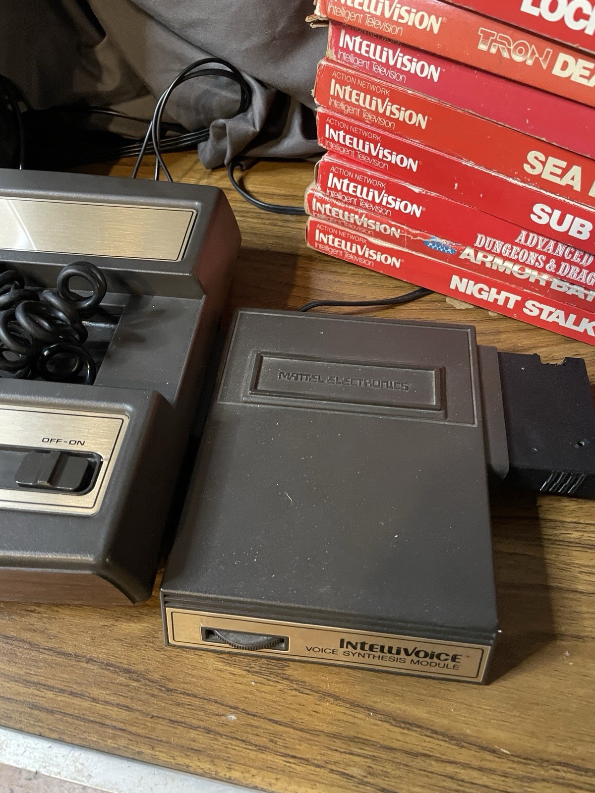Intellivision Game Console Composite Mod + 32 CIB Games, Multicart, Intellivoice