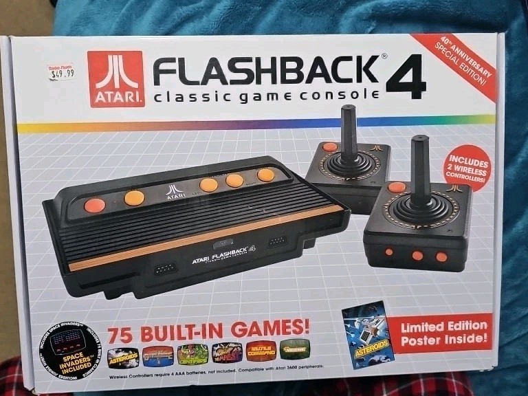 Atari 40th Anniversary Edition Flashback 4 Classic Game Console 75 Games Poster