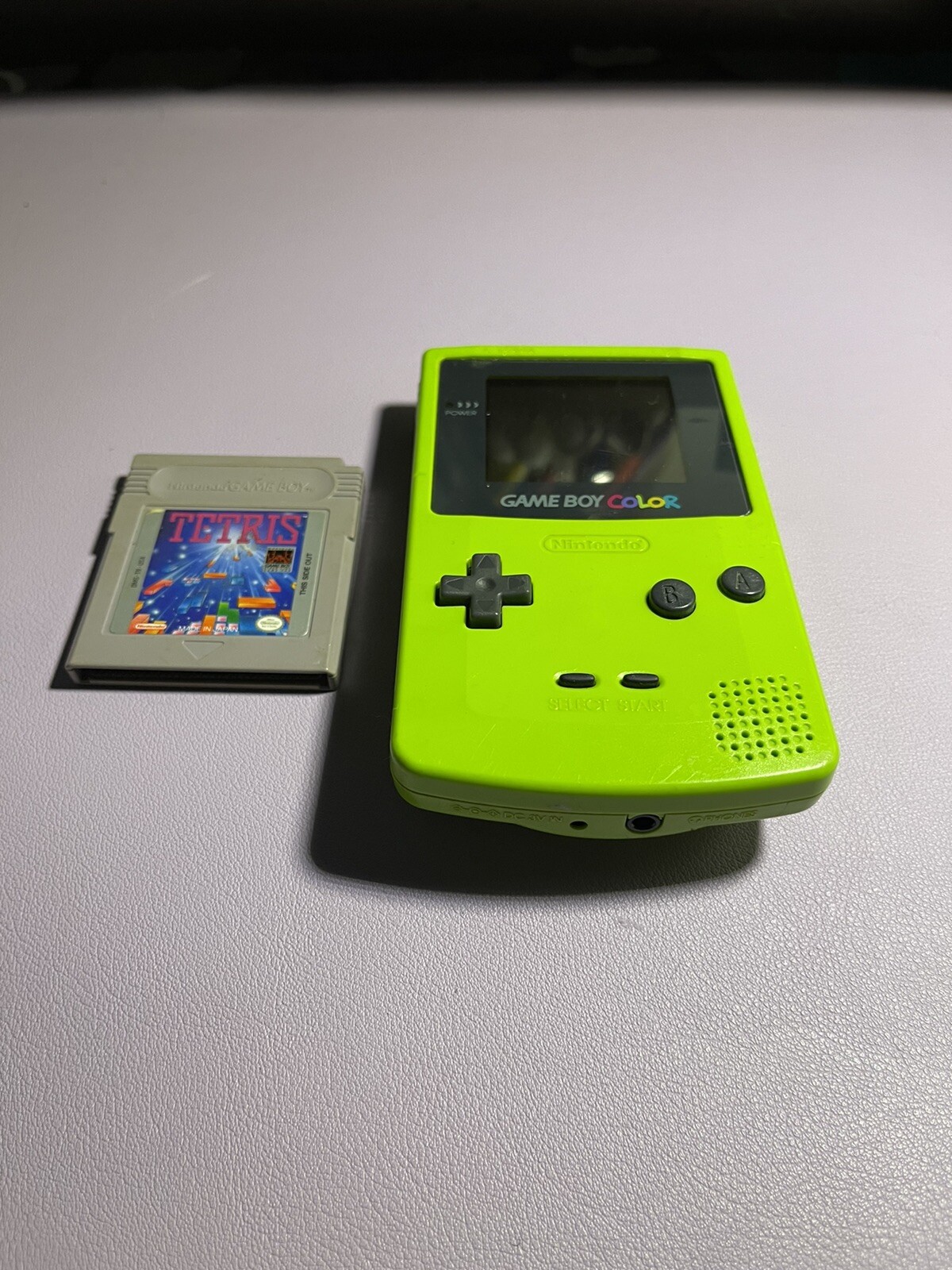 Nintendo Game Boy Color Launch Edition Kiwi Handheld System With Tetris Game
