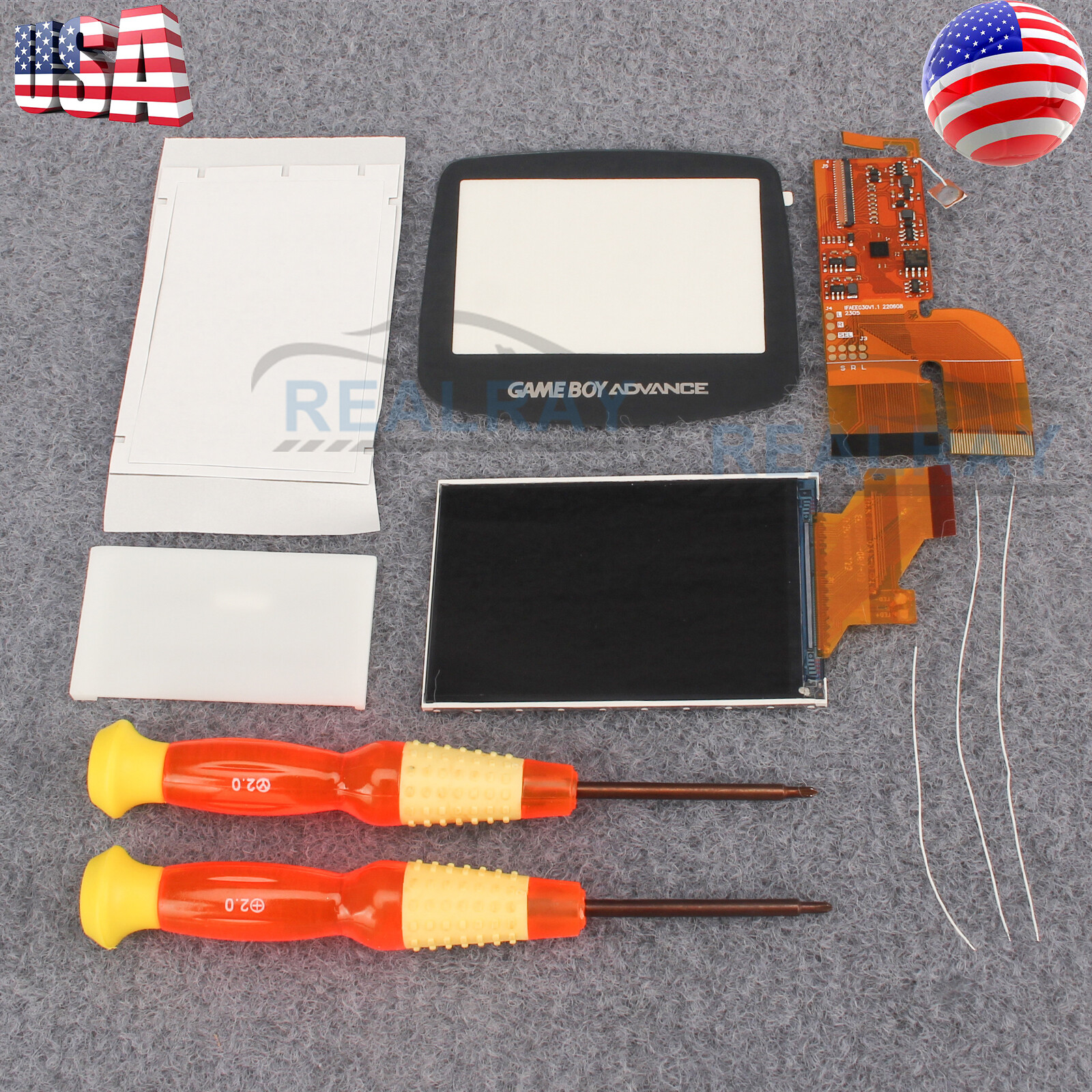 For Gameboy Game Boy Advance GBA IPS v2 Backlight LCD Backlit Mod AGS 101 Screen