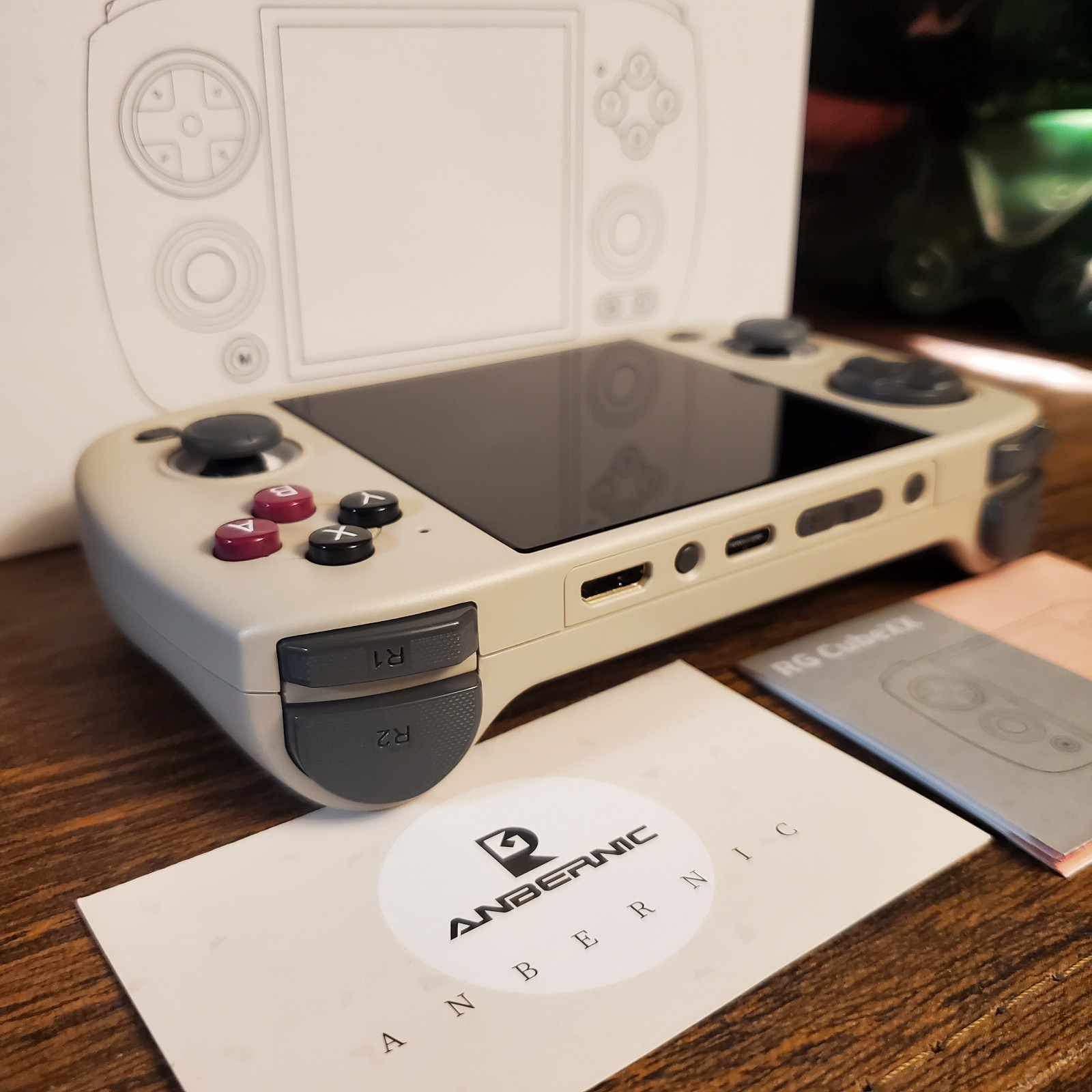 RG CubeXX Anbernic Retro Handheld Game Console ROCKNIX 32G+128G 8BIT GREY USA