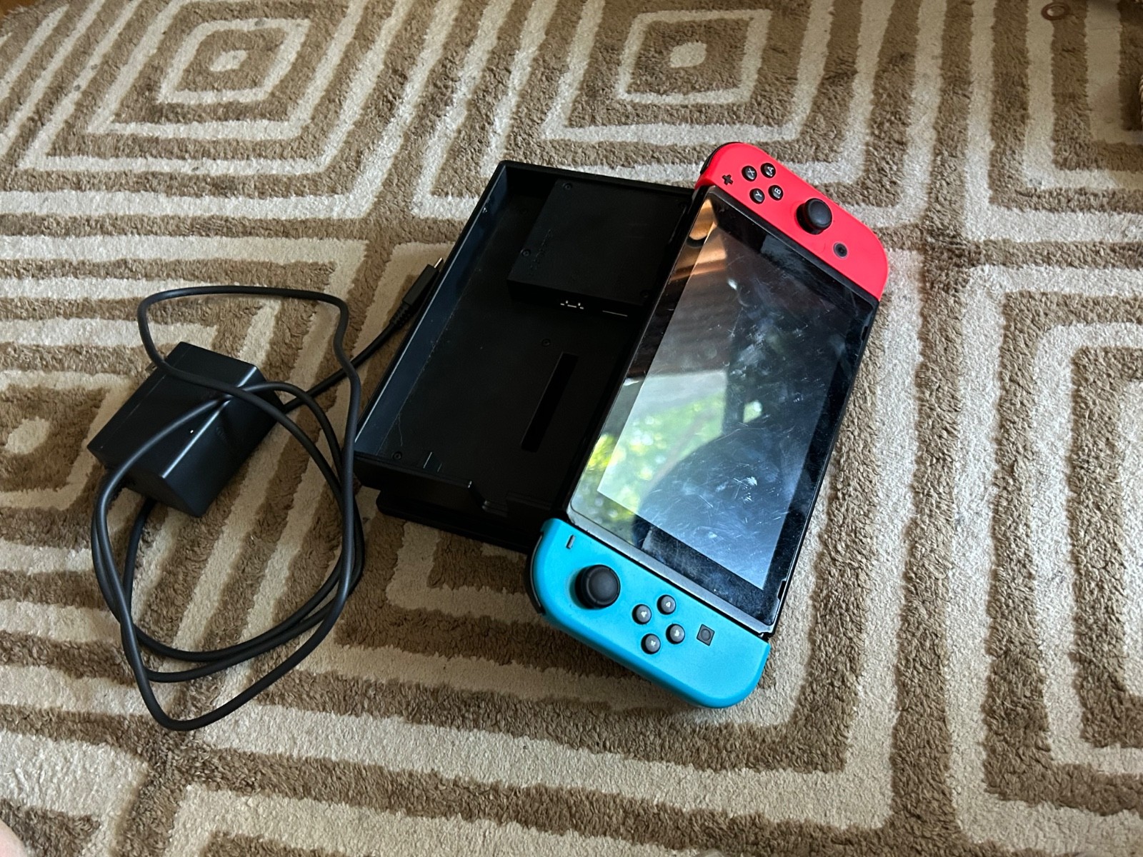 Nintendo Switch console with dock and pro wired controller