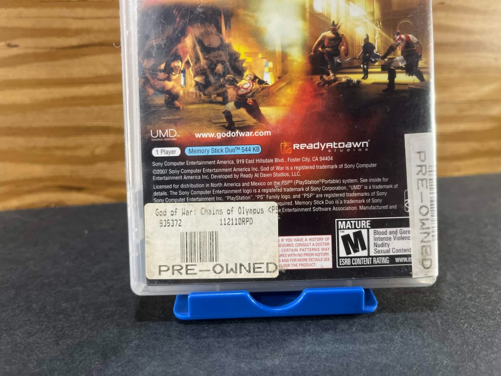Sony PSP-3001 Console + God of War Chains of Olympus UMD Game Untested