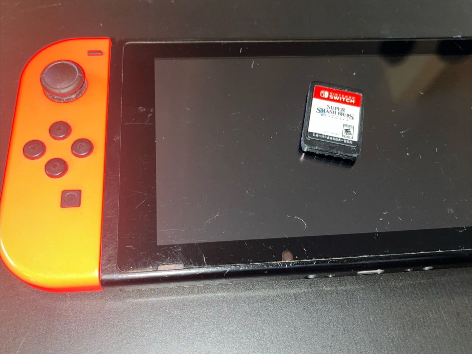 NINTENDO SWITCH CONSOLE, JOY-CONS, And Super Smash Brothers HAC-001 Works