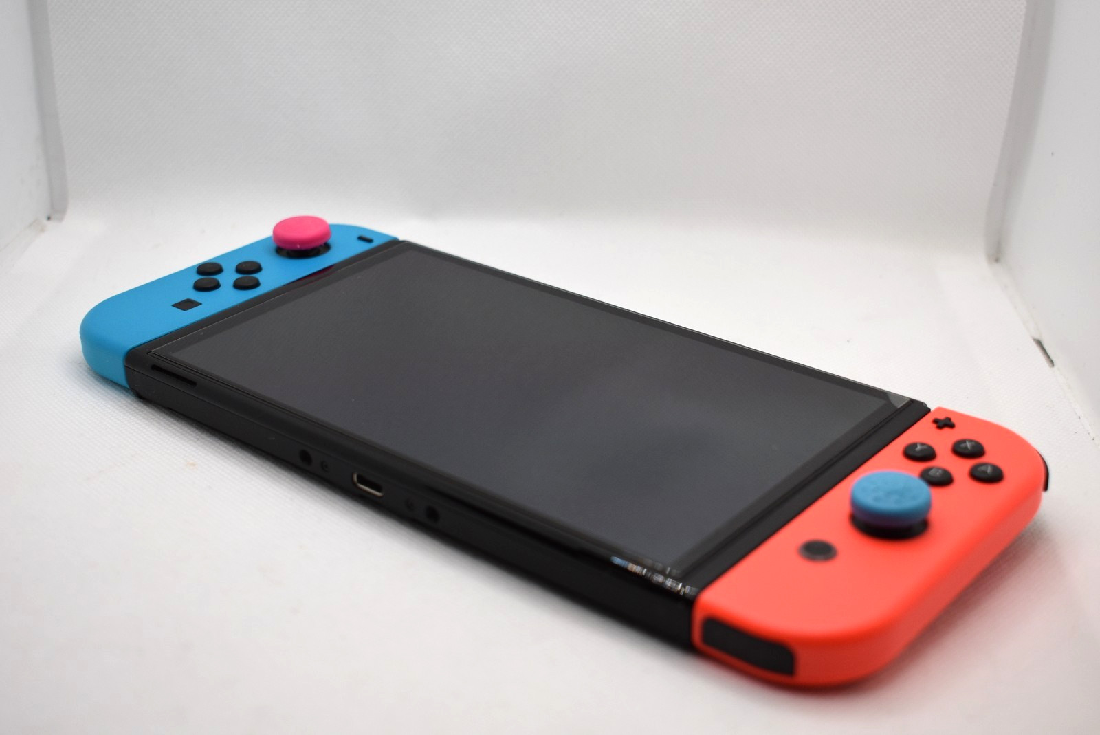 Nintendo Switch OLED Model HEG-001 Handheld Console 64GB Black/Neon Blue / Pink
