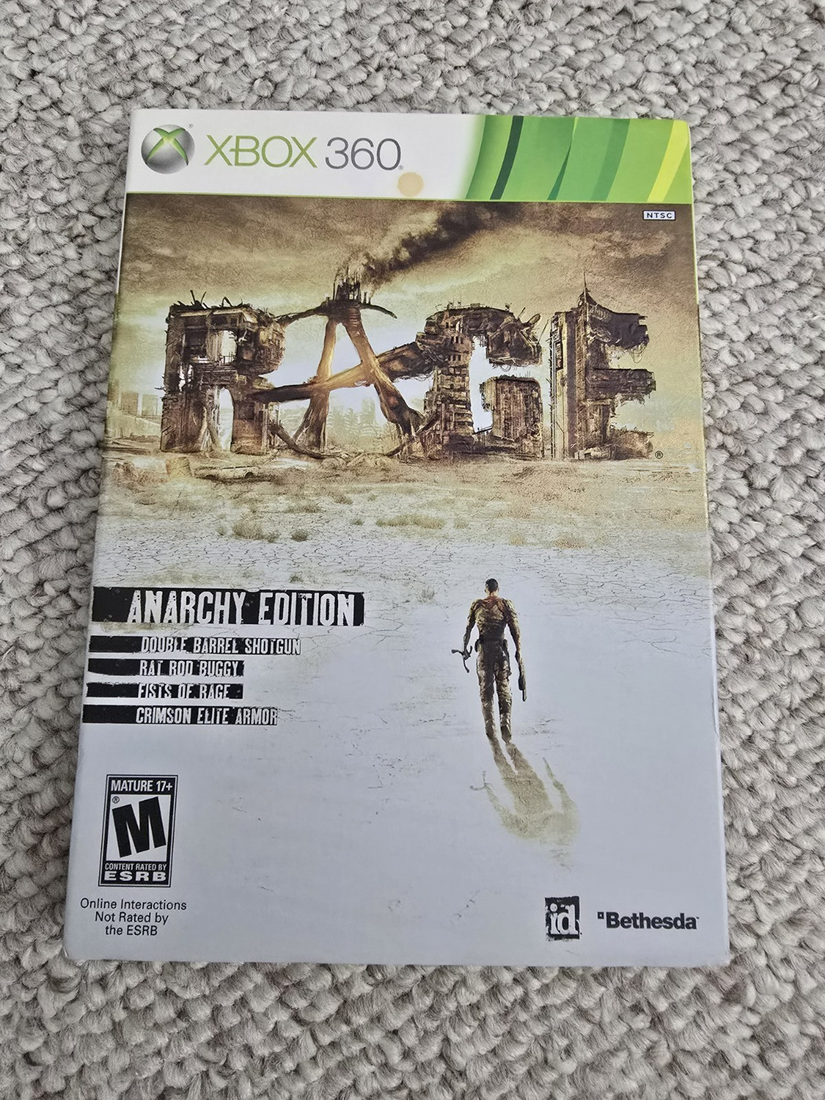 Xbox 360 S Slim Bundle 1439 Console, Power & 6 GAMES inc RAGE ANARCHY Ed SEALED