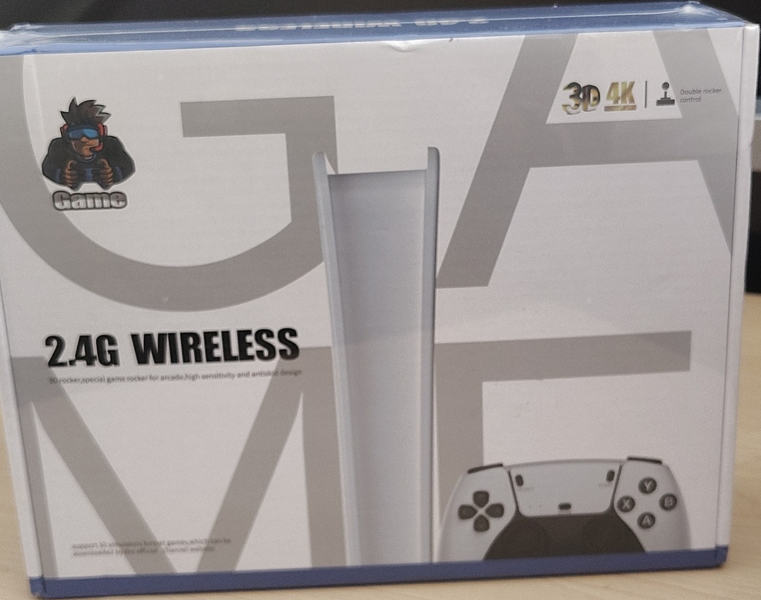 Game 2.4G Wireless Microconsole White Double Rocker 4K UHD Wi-Fi 3D Audio
