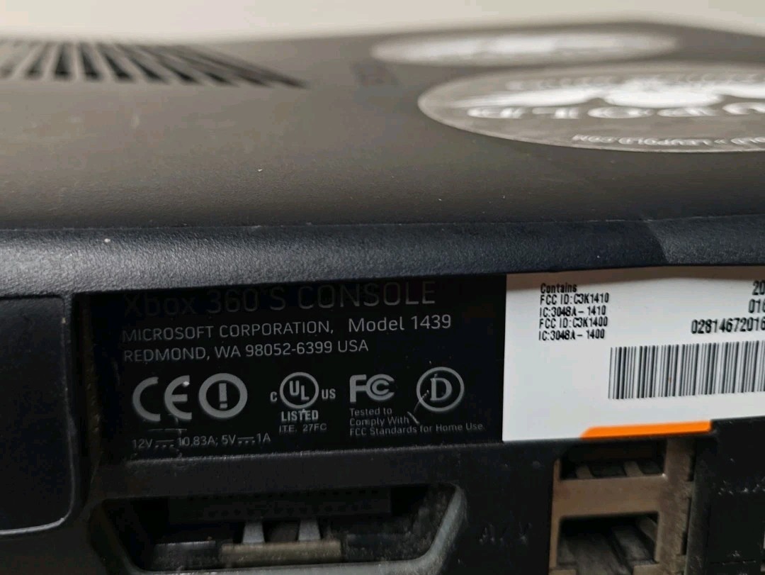 Xbox 360 S Console (Model 1439) Red Ring – No Cords or Controller As‑Is