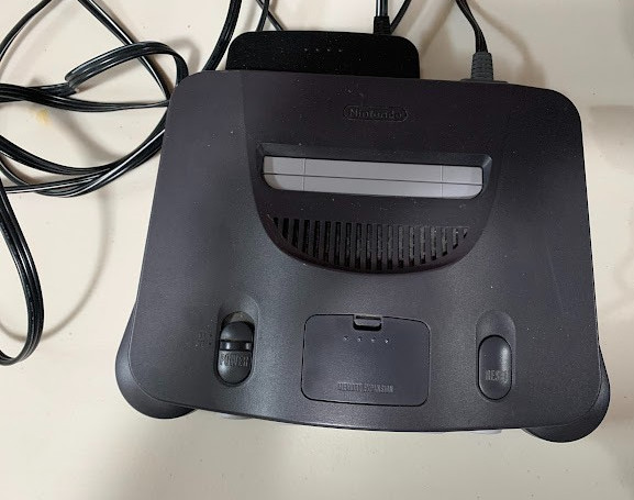 Nintendo N64 Console Bundle Gray and Blue Controllers & Cables Tested and Works
