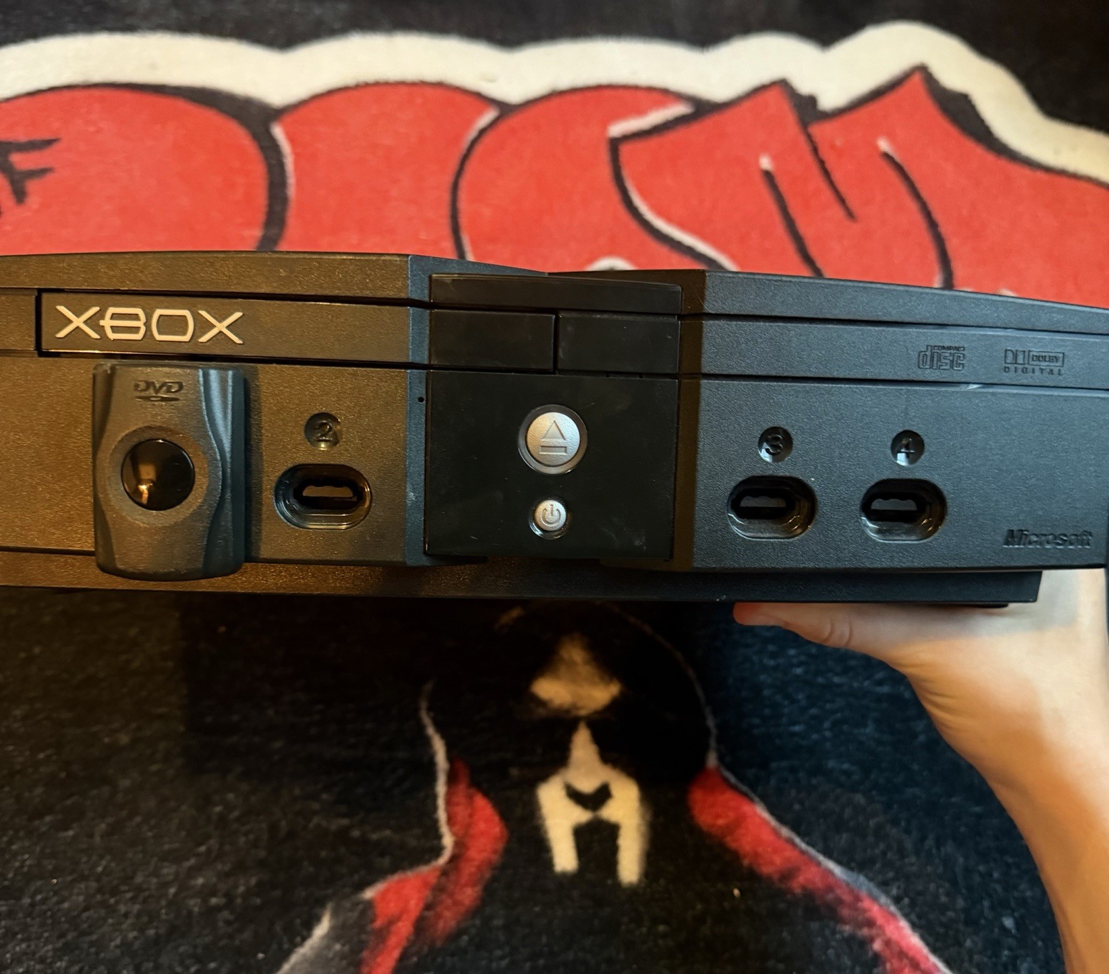 Microsoft Original Xbox Console Only Black/Green Under Armour Decal NTSC 480p