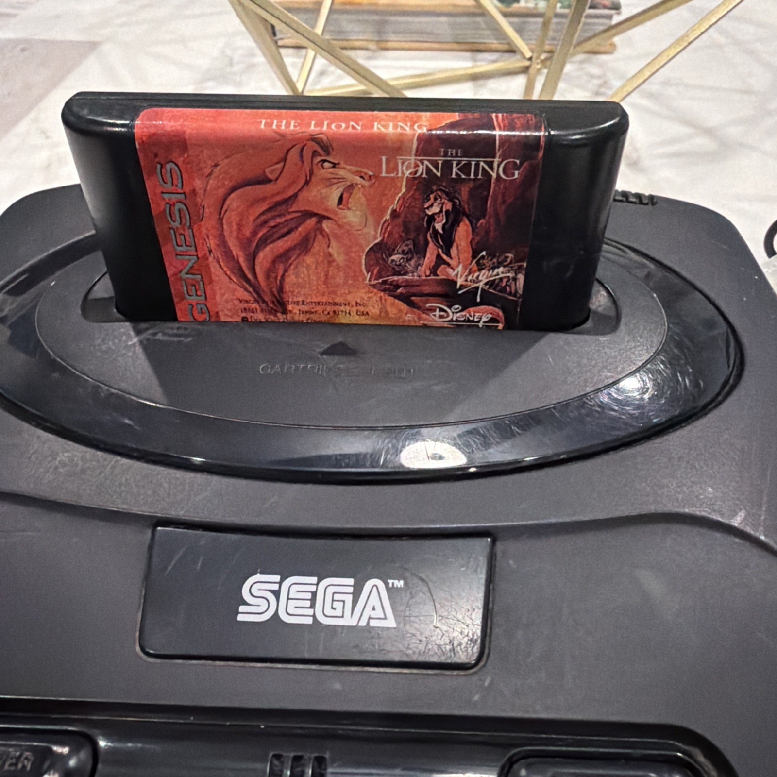 Sega Genesis Model 2 Console System Bundle Cords Controller Lion King, NBA JAM