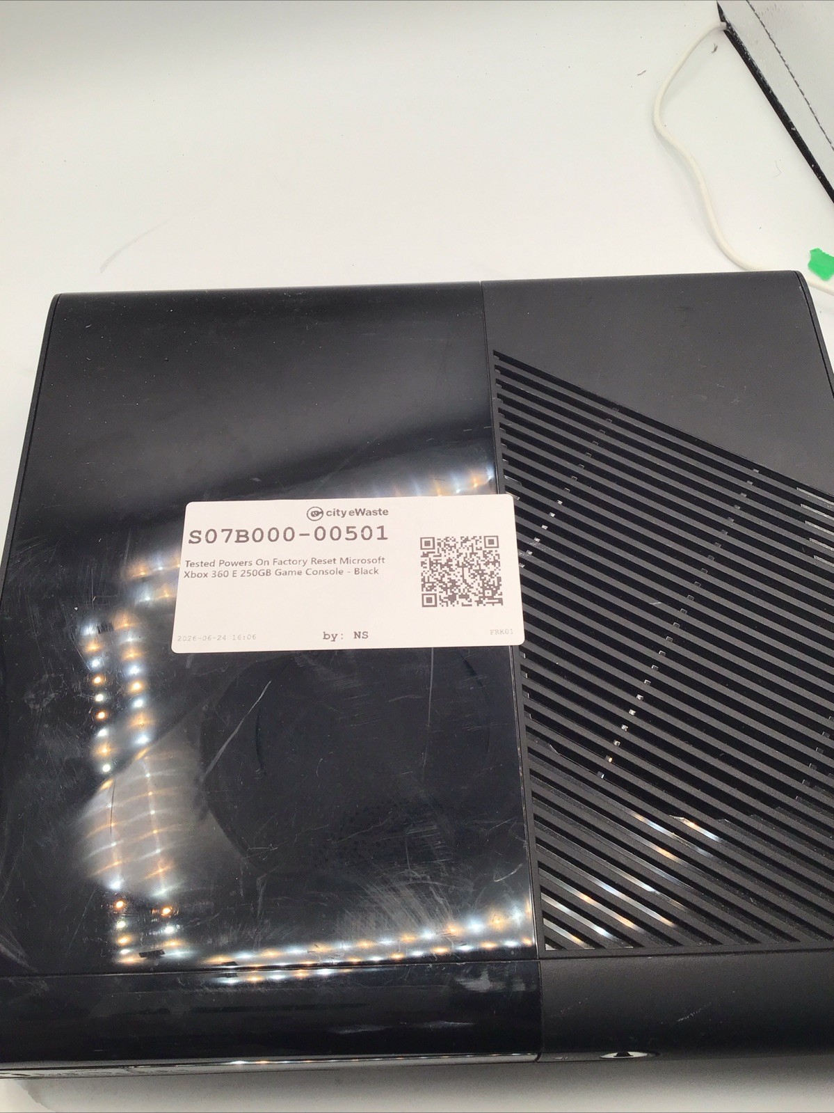 Tested Powers On Factory Reset Microsoft Xbox 360 E 250GB Game Console – Black