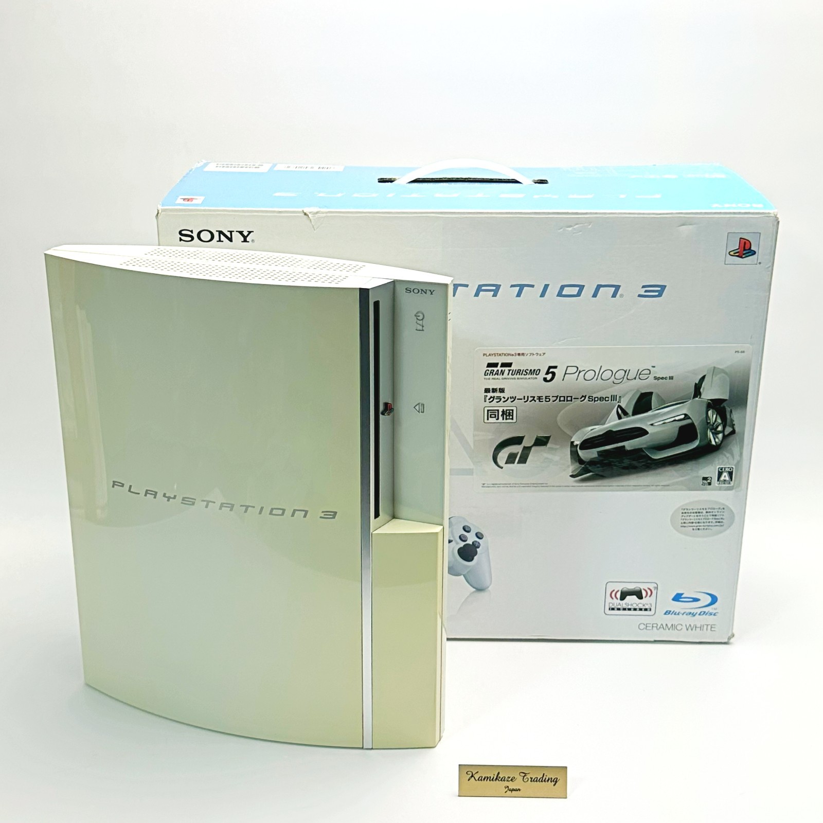 PS3 Ceramic White 80GB CECHL Console Full Accessories PlayStation 3 Fat [CC]