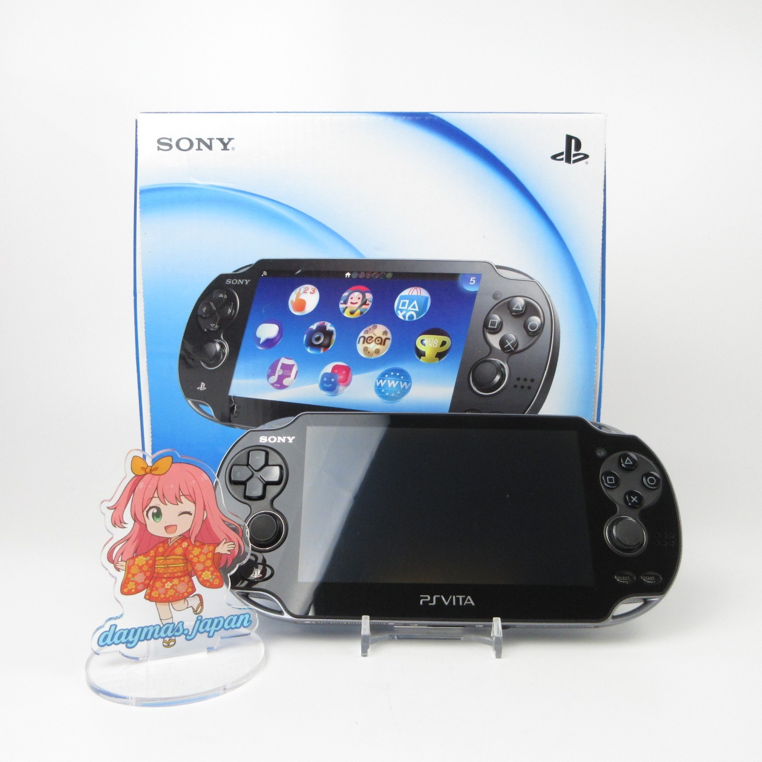 【Very Good】Sony PS Vita PCH-1000 Crystal Black Wi-Fi Model Console #DEN0322/07