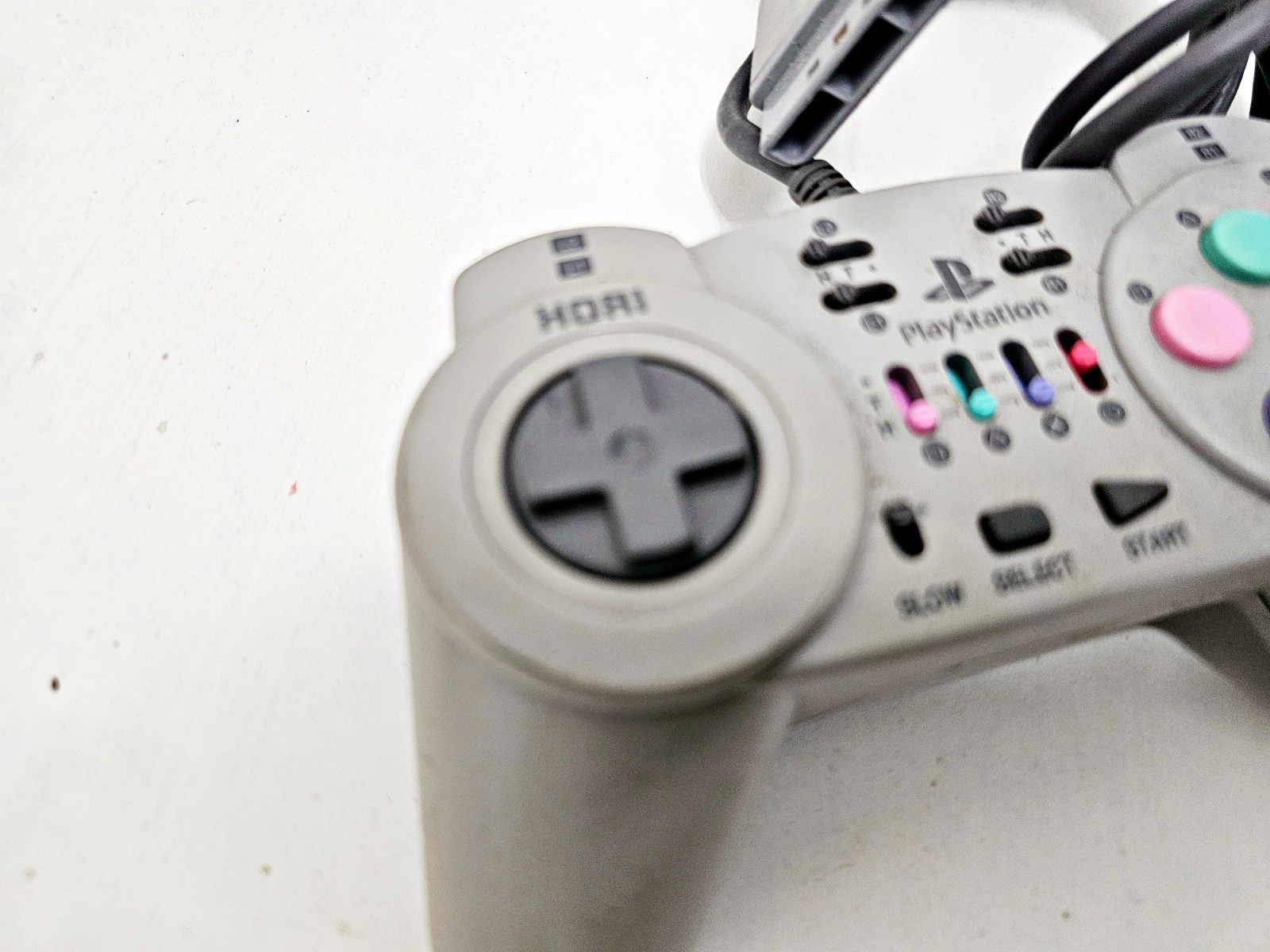 Playstation 1 Controller HORI Fighting Commander 10B Grey