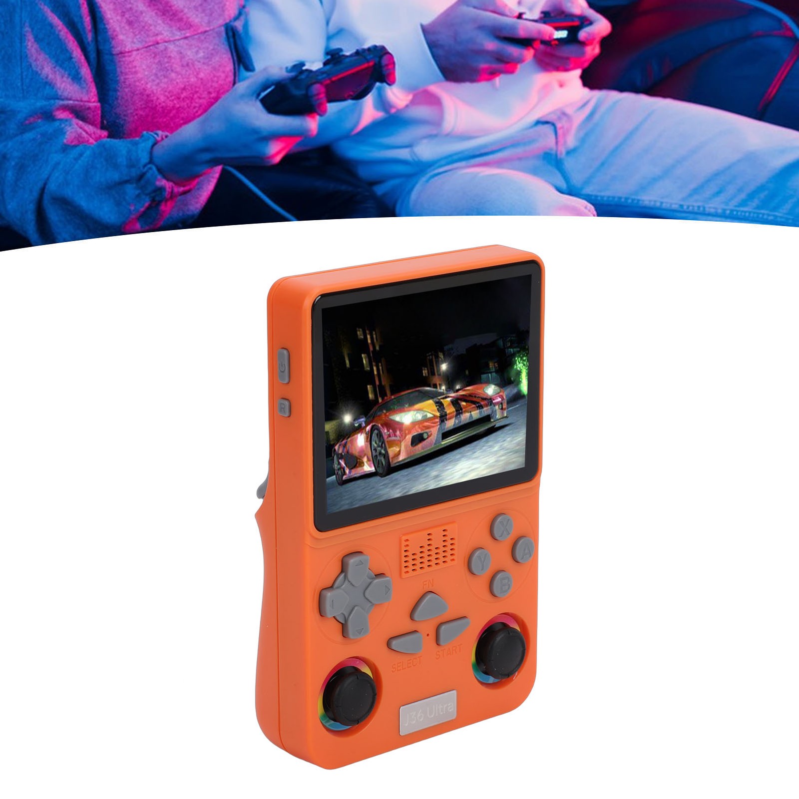 Retro Handheld Game Console 4 Inch Screen Built In 64GB Small Memory Card S QLLA