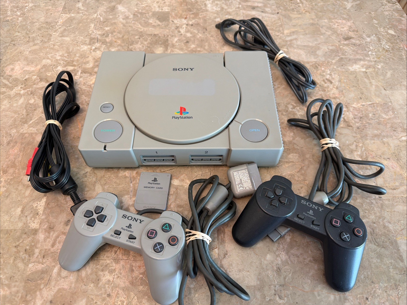 Sony PlayStation 1 PS1 Console SCPH-5501 Bundle Tested Works