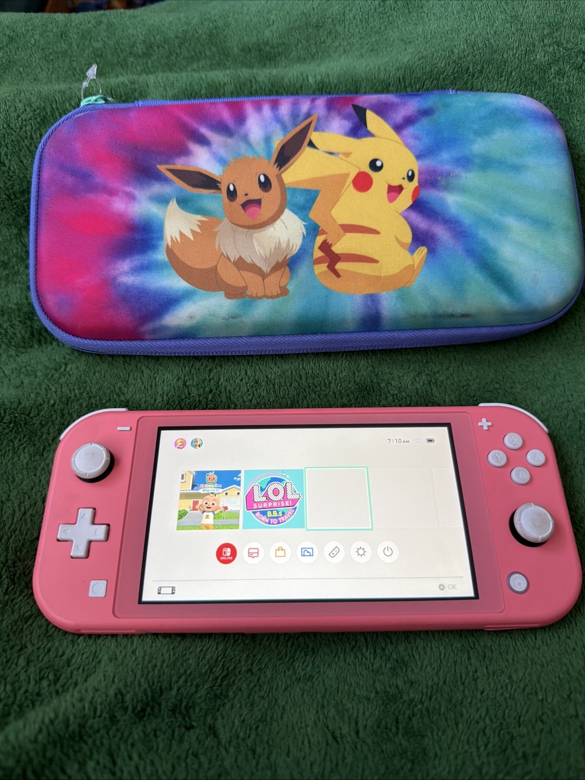 Nintendo Switch Lite Coral Pink Console Handheld System HDH-001 Tested