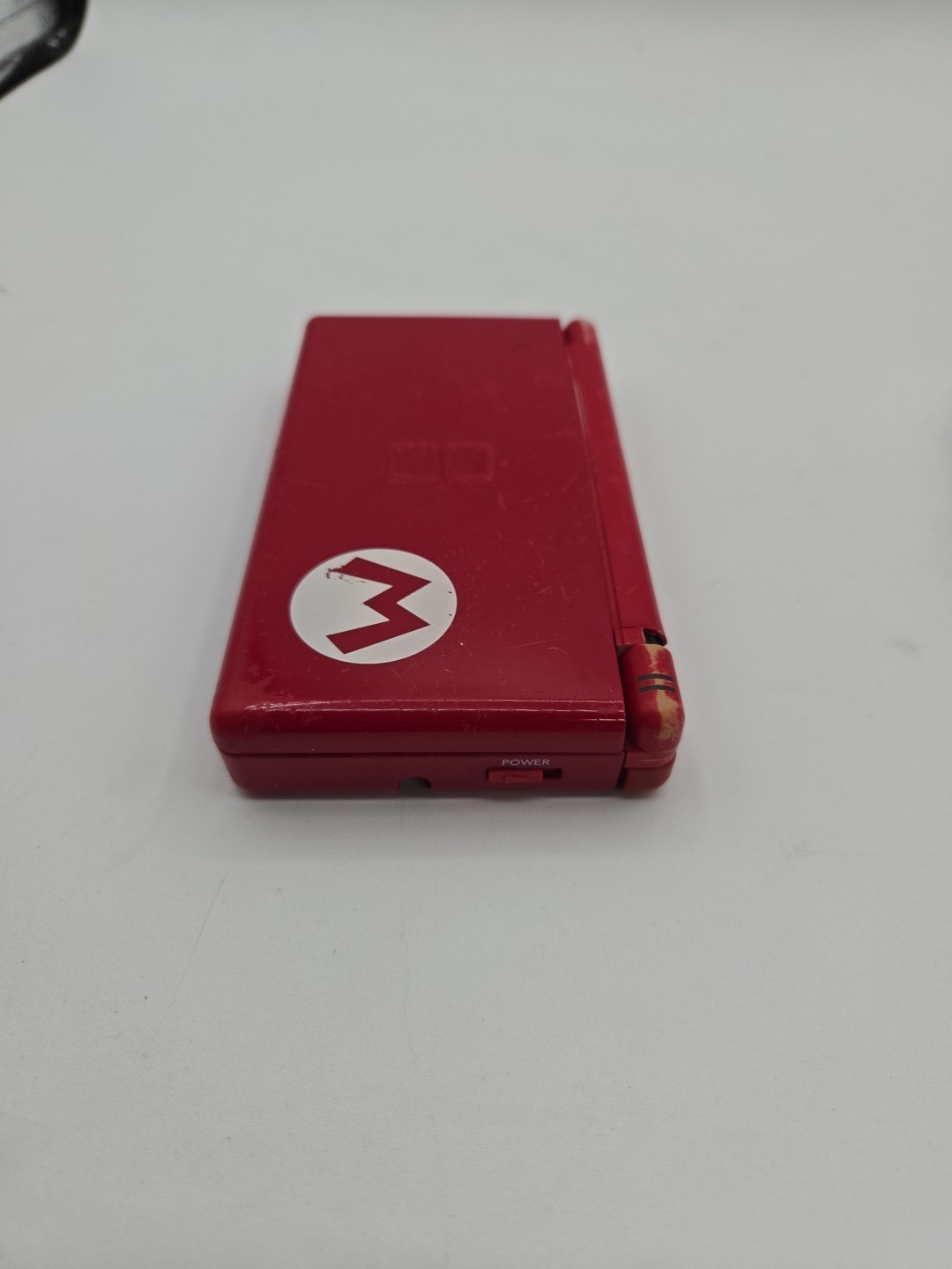 Nintendo DS Lite Red Super Mario Edition charger – Hinge Cracked Parts Only