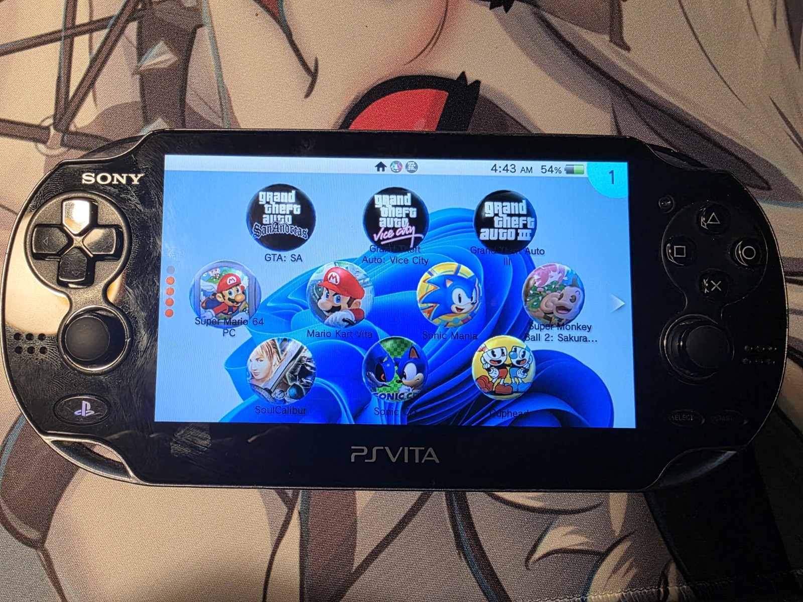 Sony PlayStation Vita PCH-1101 Black Handheld Console