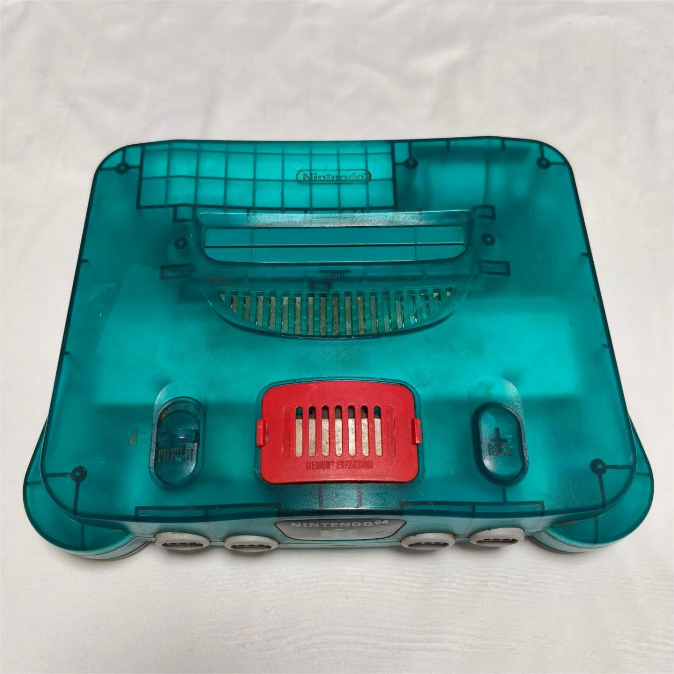 USA Nintendo N64 Console Systemv Clear Shell Bundle W/Oem controller Cords