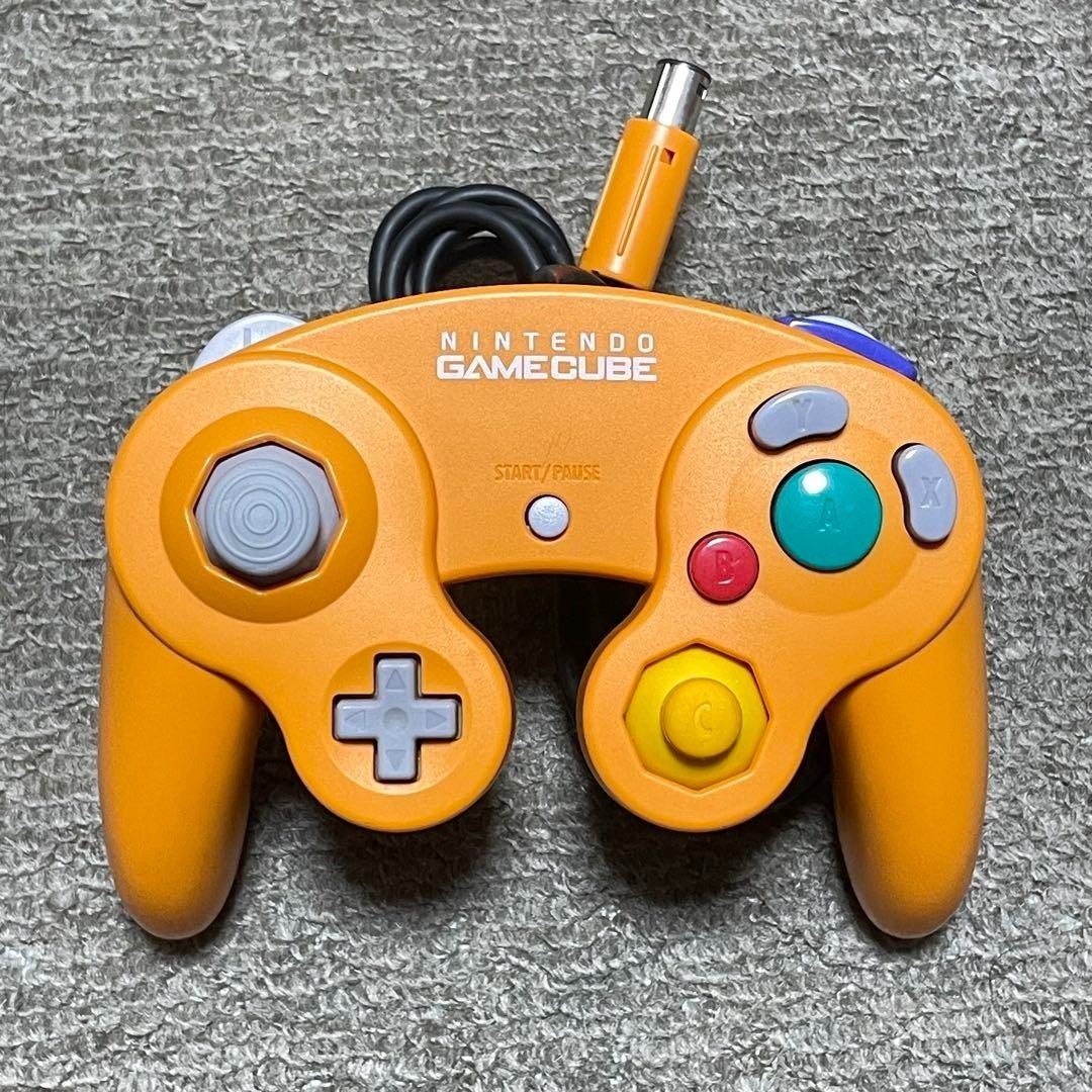 Nintendo GameCube Console Orange DOL-001 w/ Controller AV & Power Cable