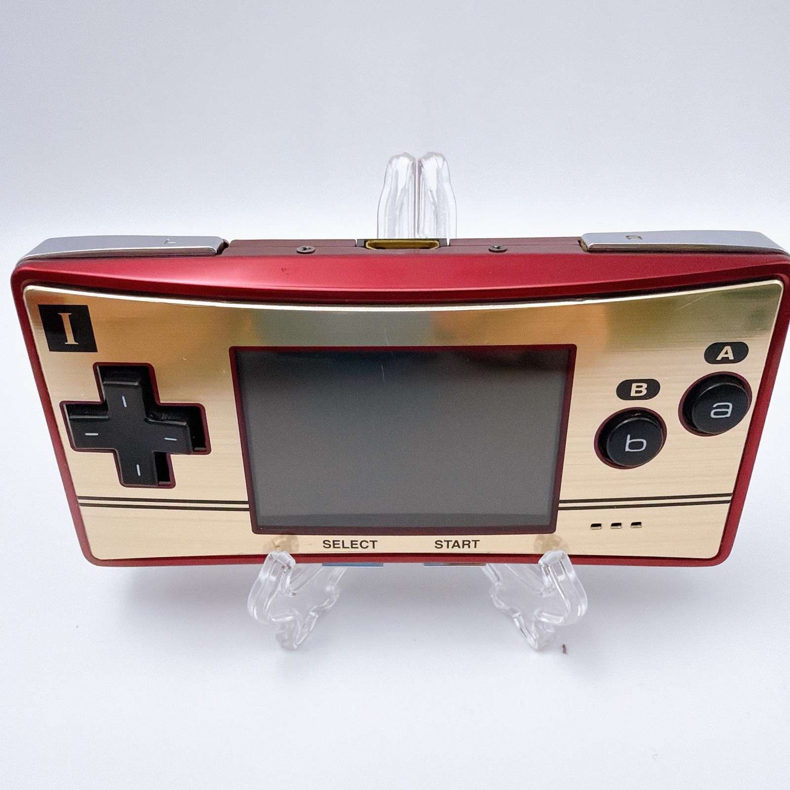 Nintendo Game Boy Micro Famicom 20th Anniversary Mario Red Gold Tested Japan