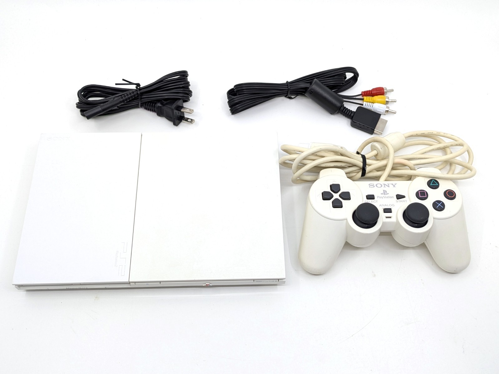 Sony PS2 Slim Ceramic White SCPH-90000C NTSC-J Console Tested w/ Controller