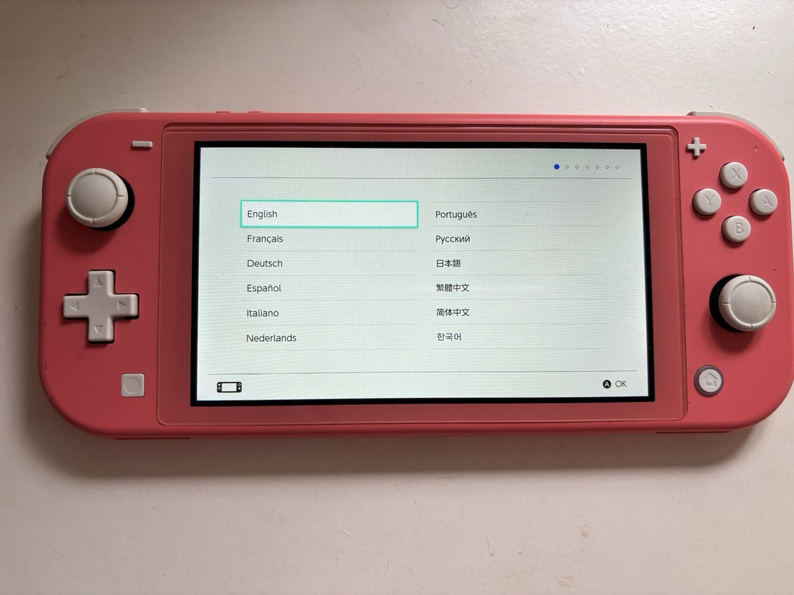 Nintendo Switch Lite Coral Handheld Video Game System Pink No Charger