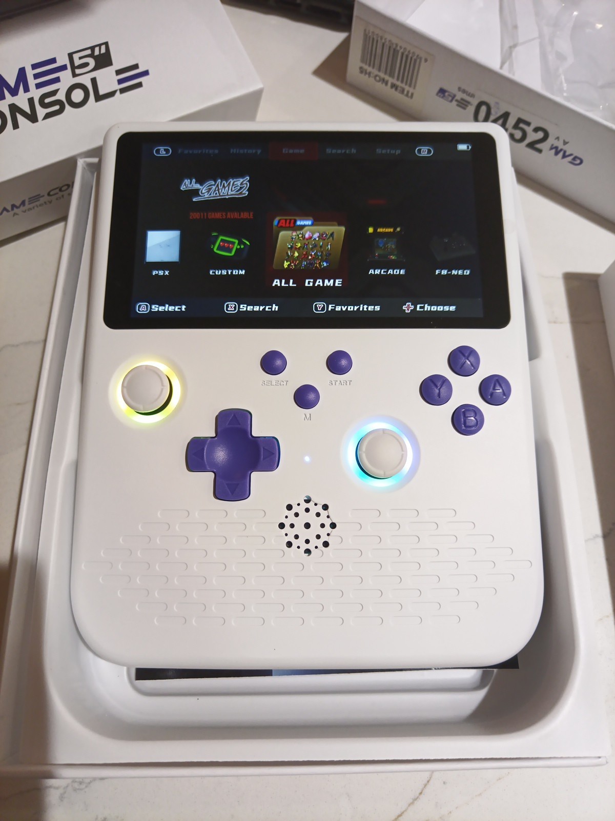 H5 5.0″ HD IPS Screen Open Source Linux System Retro Handheld Video Game Console
