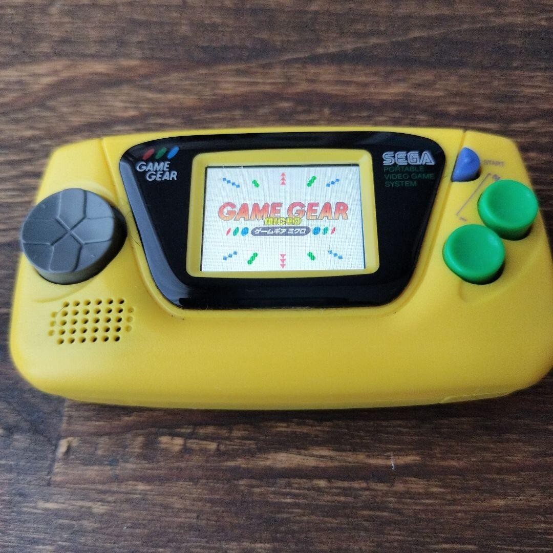 Sega Game Gear Micro Mini yellow 4 collection Games Preloaded Japan