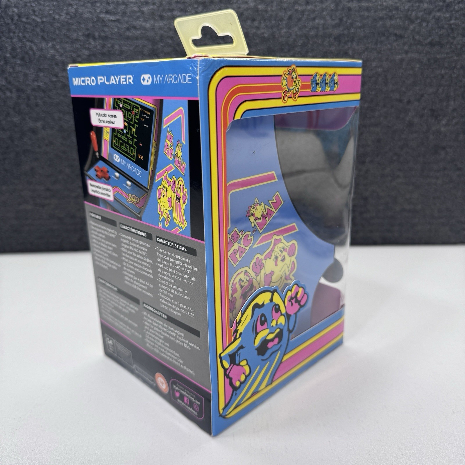 My Arcade Ms.Pac-Man Micro Player – Blue/Pink NEW
