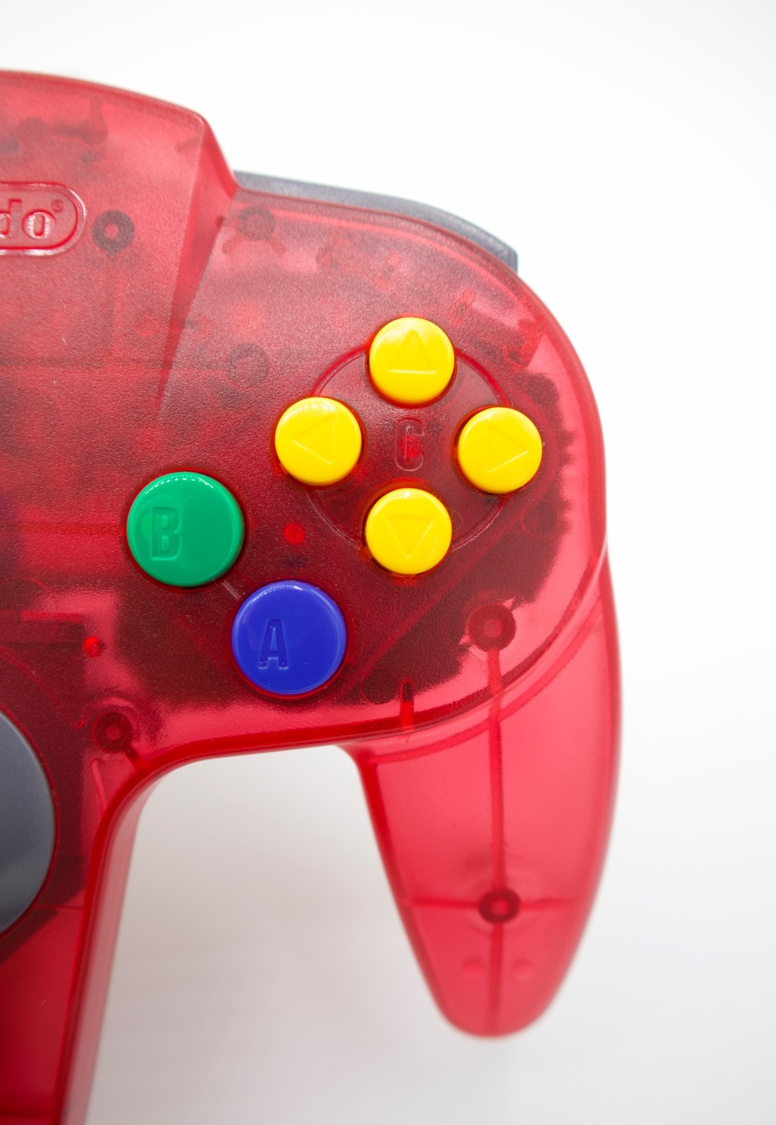 Nintendo 64 Clear Red Console Controller Set Tested Japan N64 OEM Authentic