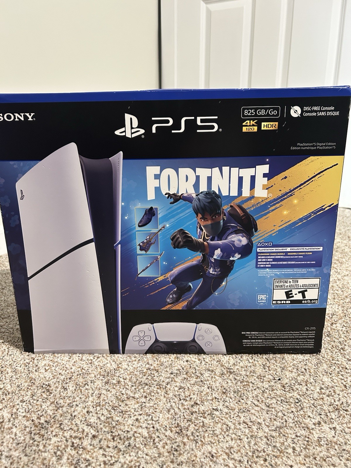 Sony PS5 PlayStation 5 Digital Edition Fortnite Bundle 825GB 4K HDR CFI-2115