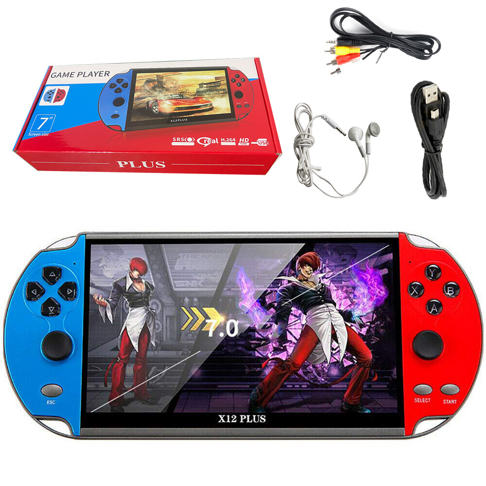 7″ X12 Plus Handheld Game Console HD Screen Retro Video Built-in 10000 Games VX