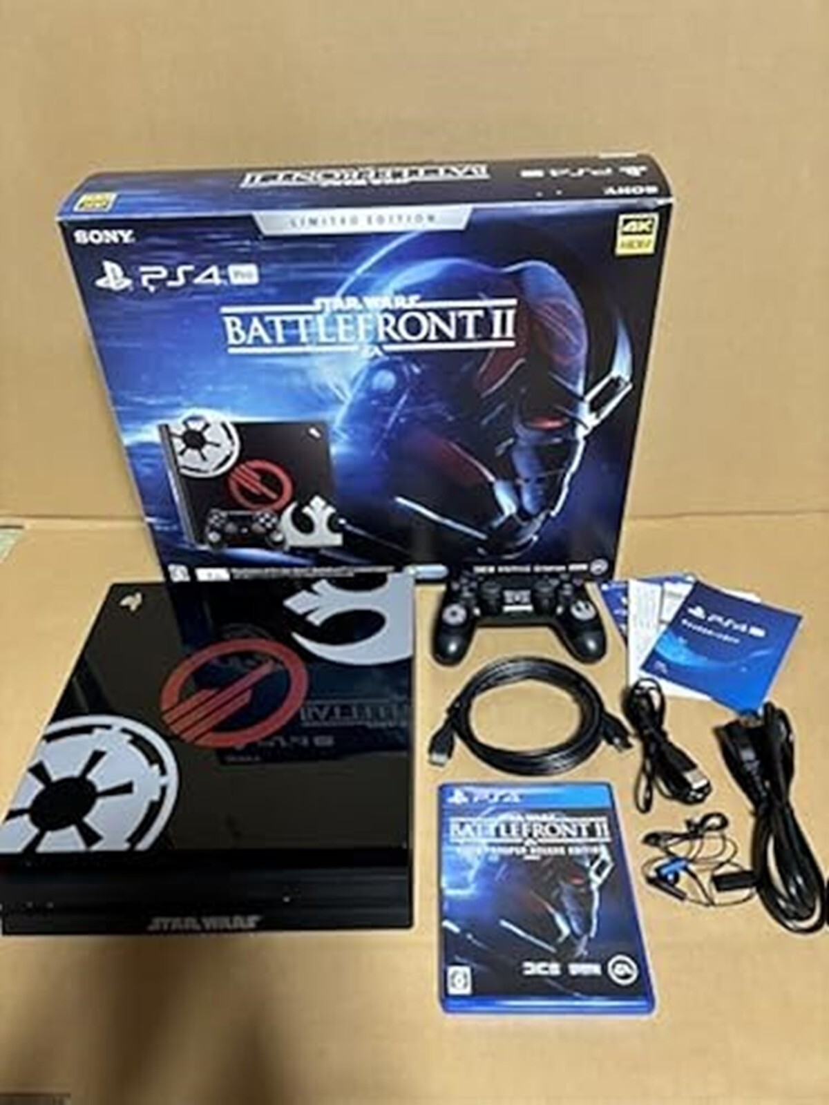 Sony PlayStation 4 Pro Console Star Wars Battlefront II Limited Edition PS4 USED