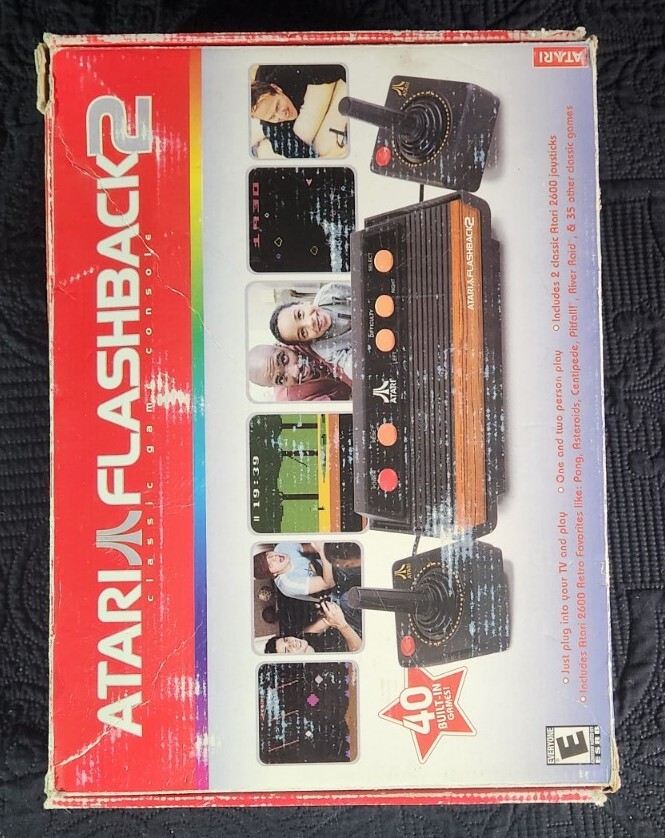 💥ATARI FLASHBACK 2 Classic Game Console TV Plug In 40 Built In Games. Tested💥