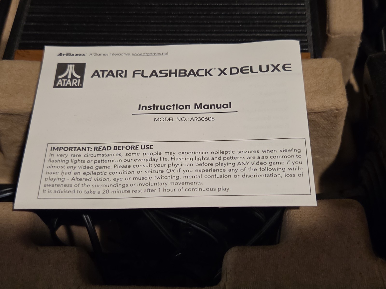 Atari Flashback X Deluxe AR3060S HD 110 Games 2 Controllers Plug N Play