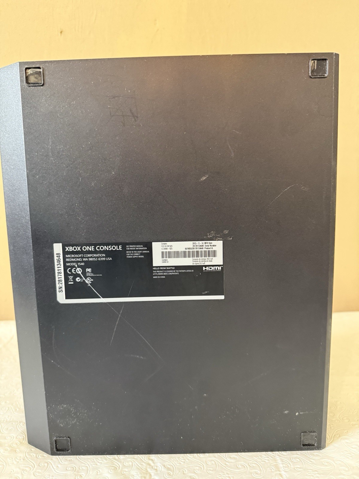 Xbox One Console – Non-Working But Does Powers On w/AC Adapter