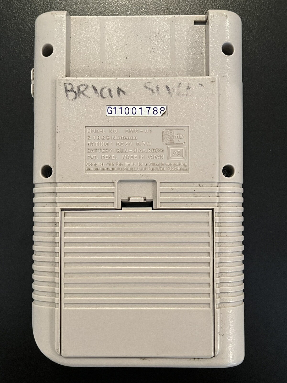 Original GameBoy With Manual Link Cable and Carrying Case Bag Tested 1989 Gray
