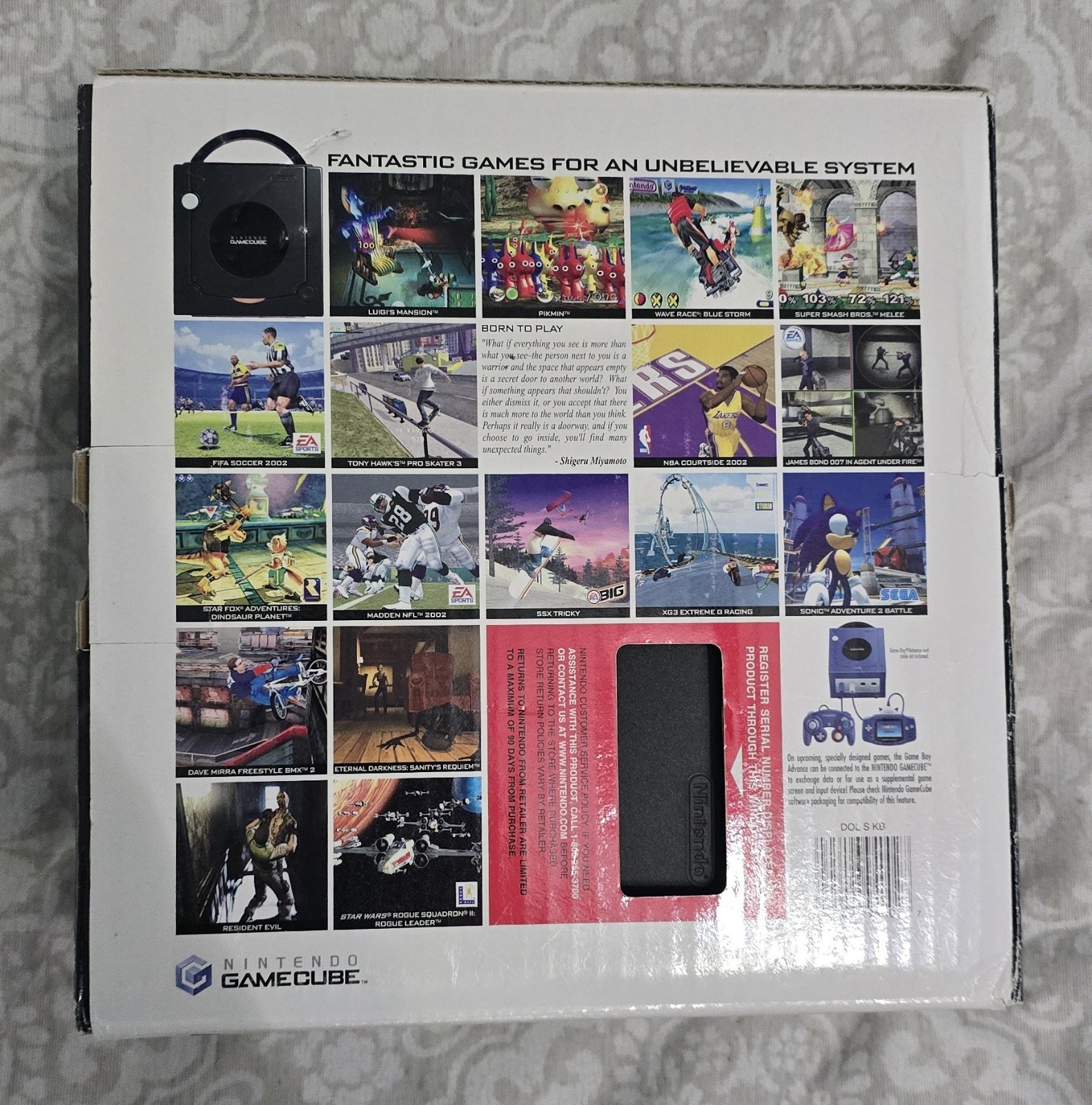 Gamecube Console Complete Plus Memory Card And Protector Tested Cib