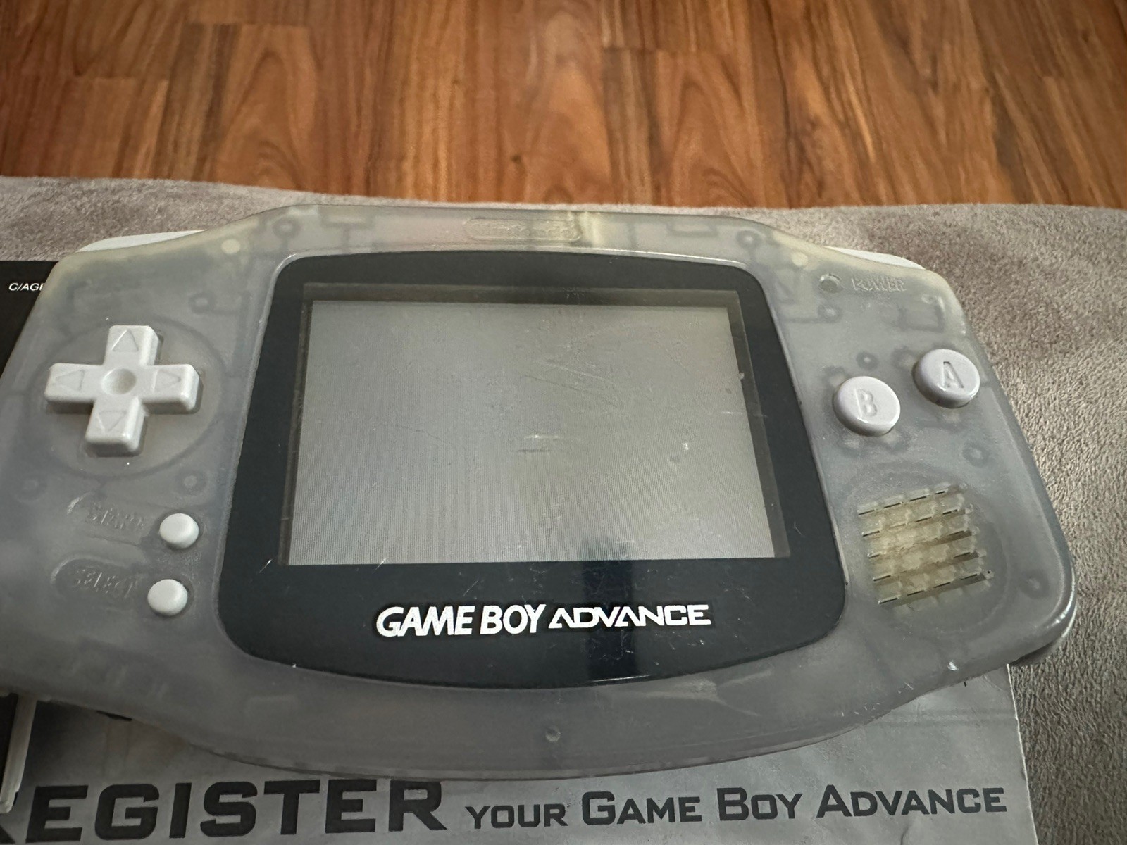 Nintendo Game Boy Advance AGB-001- Clear Glacier- Tested!