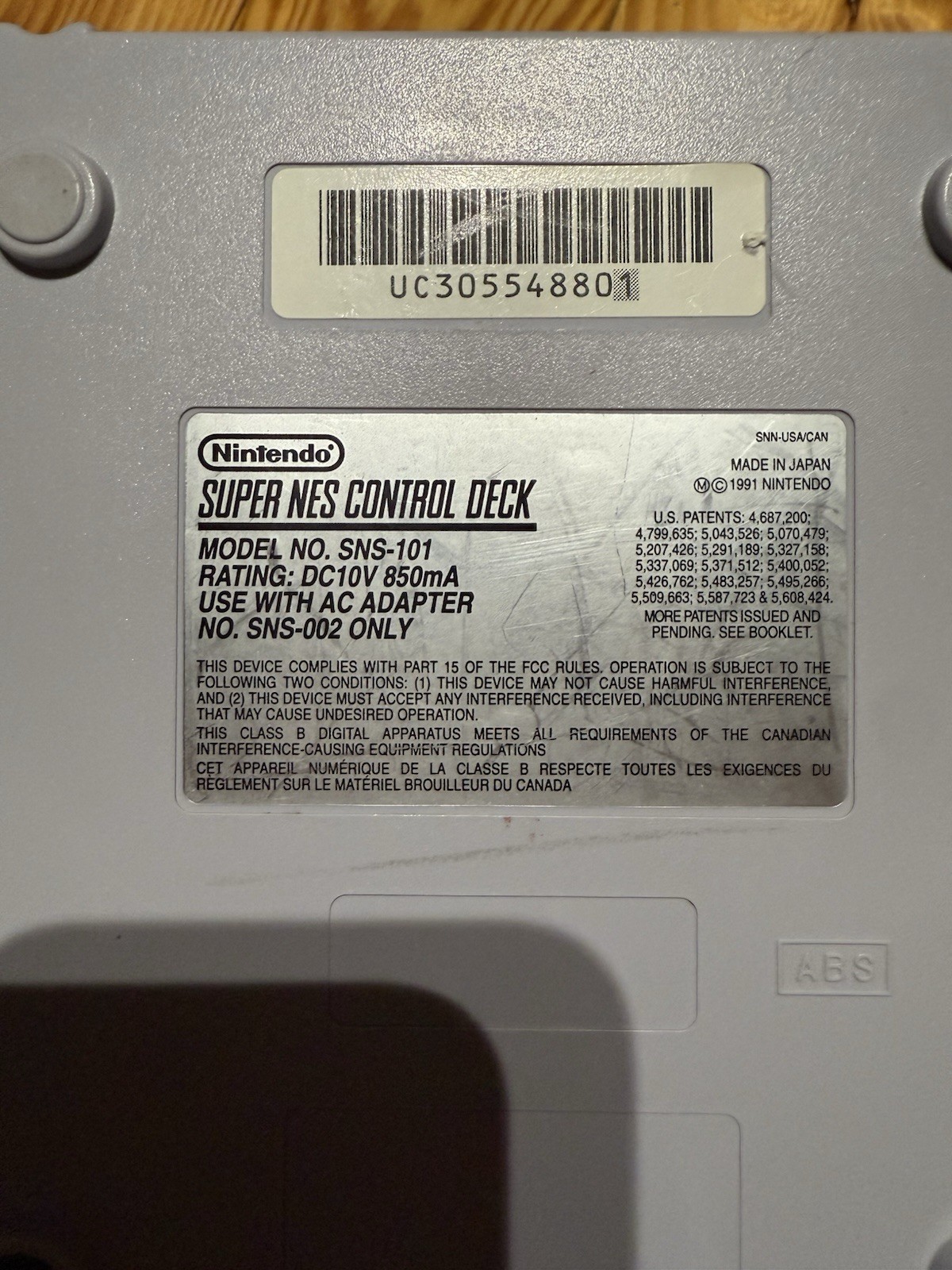 Super Nintendo Jr SNES Mini Console SNS-101 OEM-Console Only-Tested Works