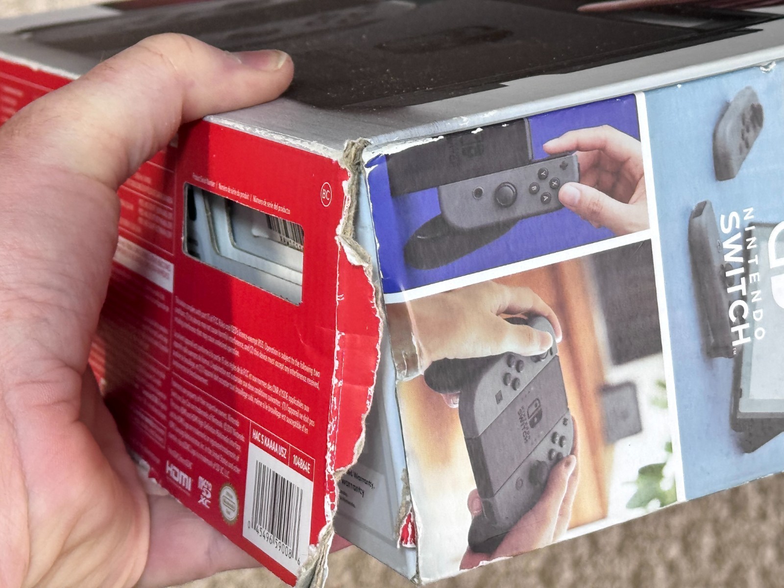 Nintendo Switch Boxed Console w/ Gray Joy-Cons, Dock & Charger – System