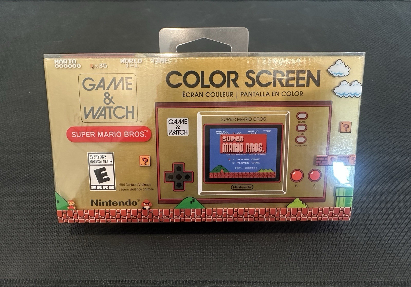 Nintendo Super Mario Bros Handheld Game & Watch with Color Screen New Never Open