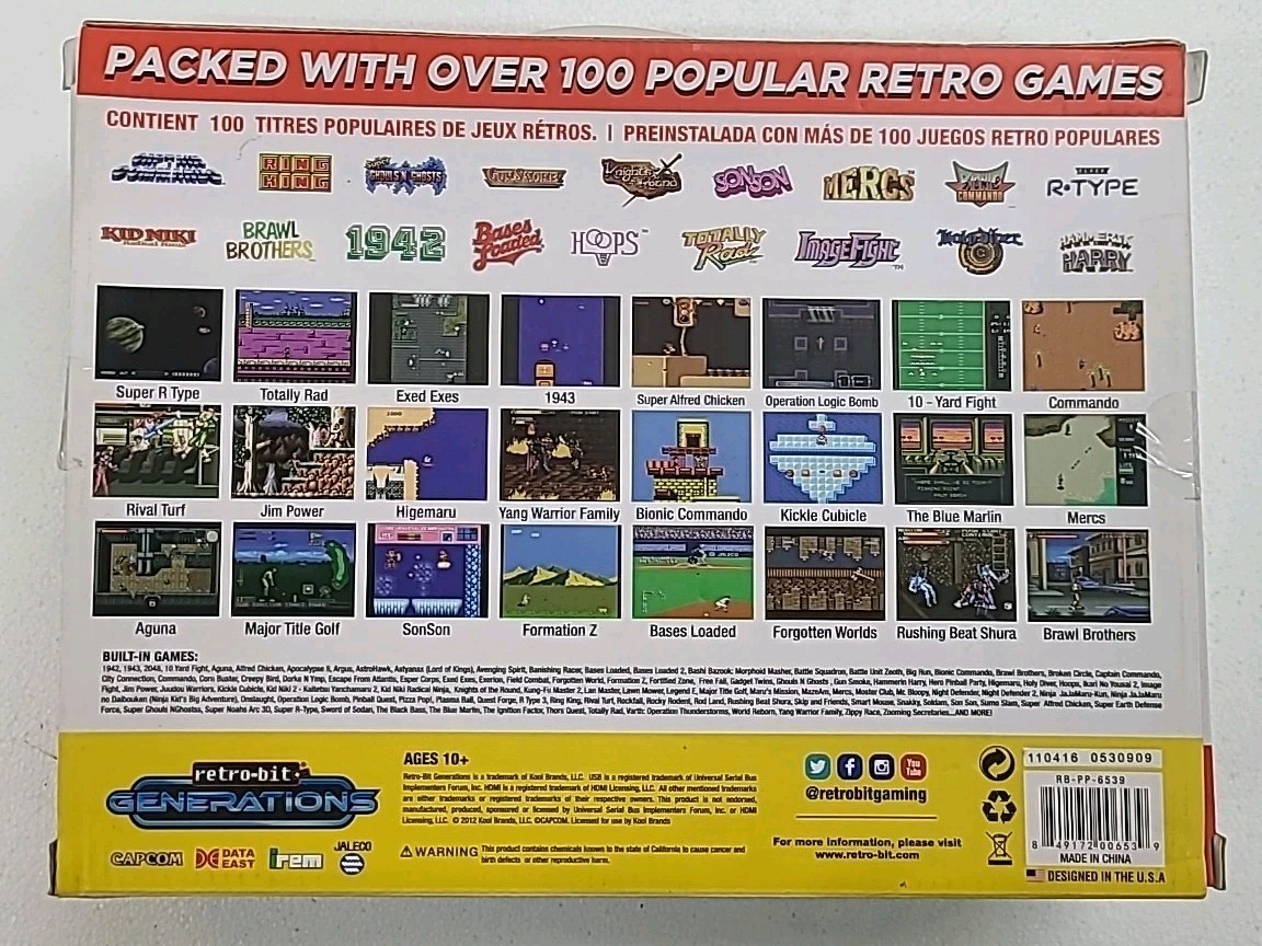 Retro-Bit Generations Plug & Play Game Console Over 100 Retro Games NEW