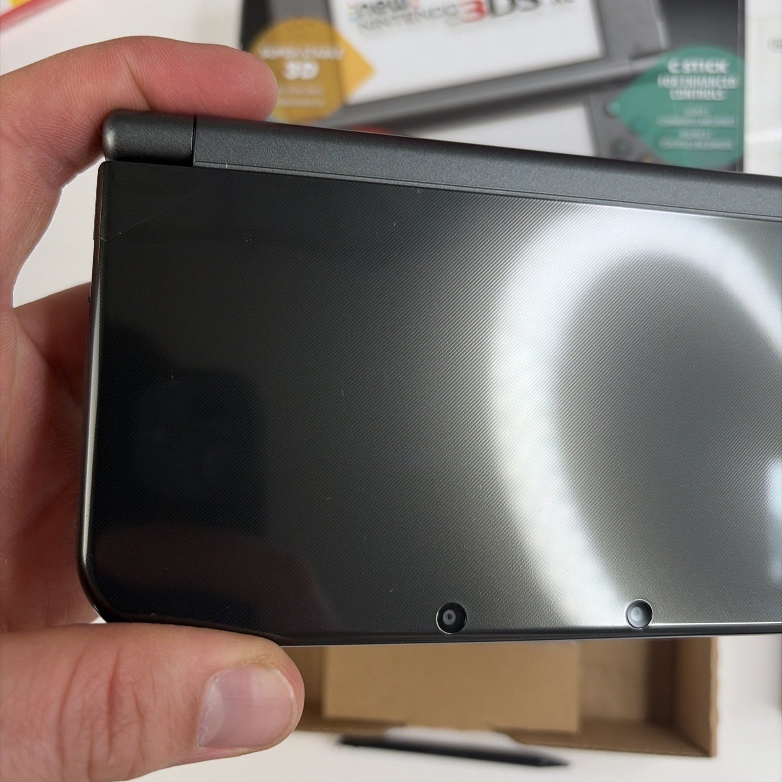 NICE! Nintendo New 3DS XL Black Complete Box W Charger Stylus US Model Top IPS