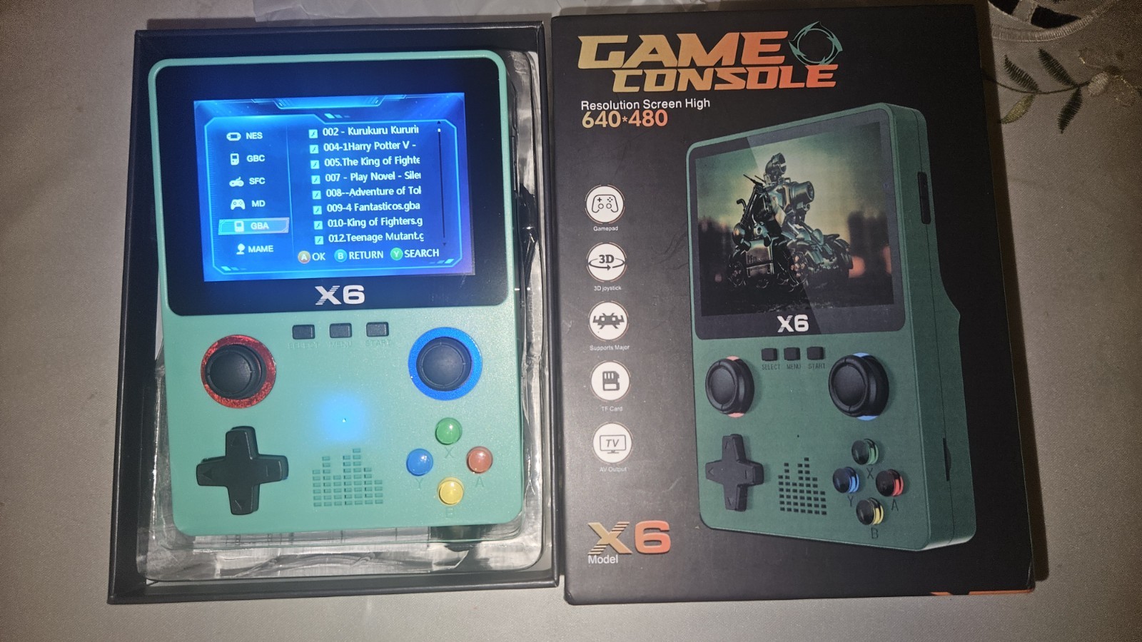 X6 Handheld Game Console 3.5″ Screen, Dual Joystick 100’s Of Games!! Brand New