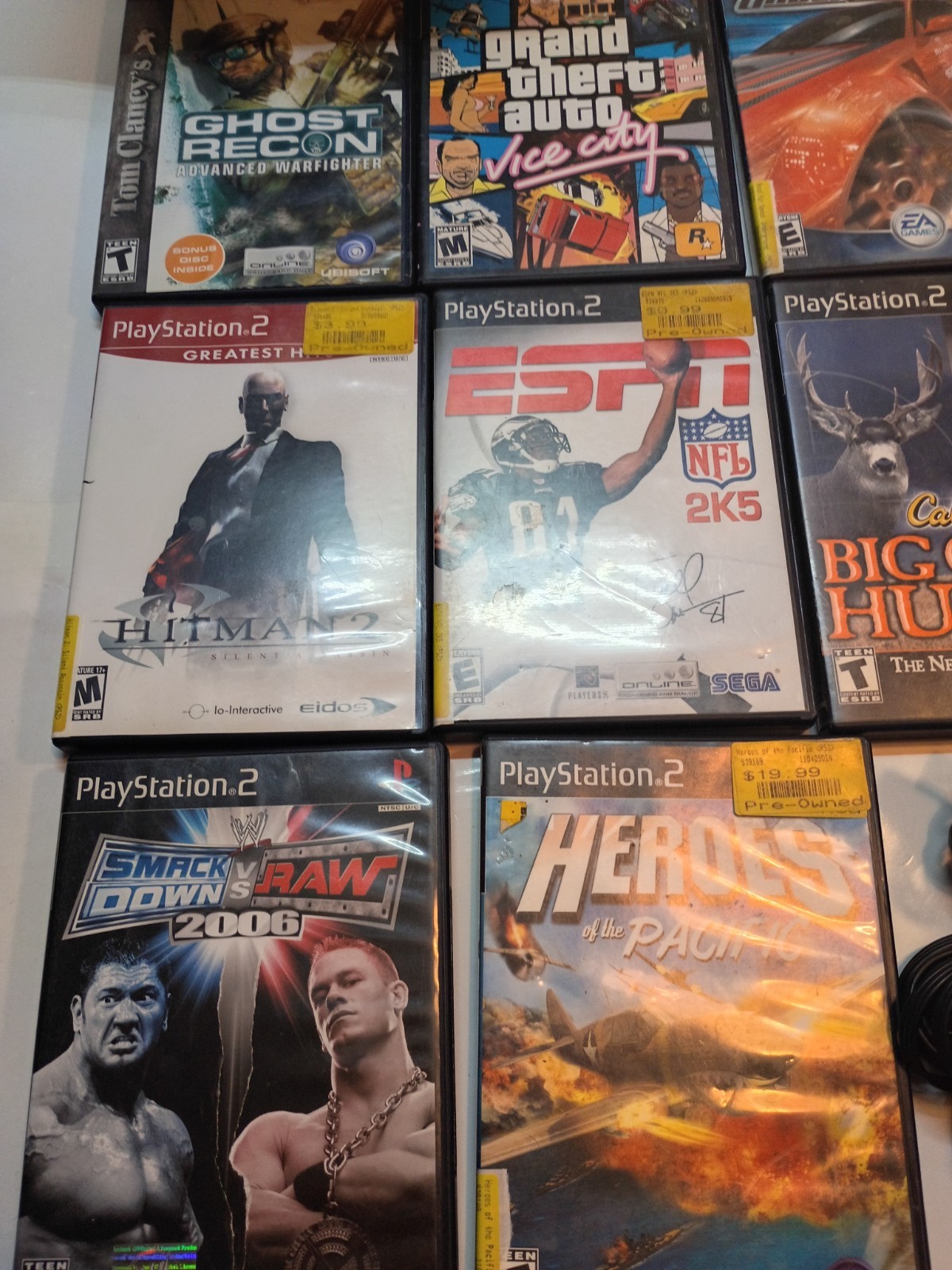 Sony PlayStation 2 Bundle SCPH-30001 With 12 Games Two Remotes 2 Cords WORKING