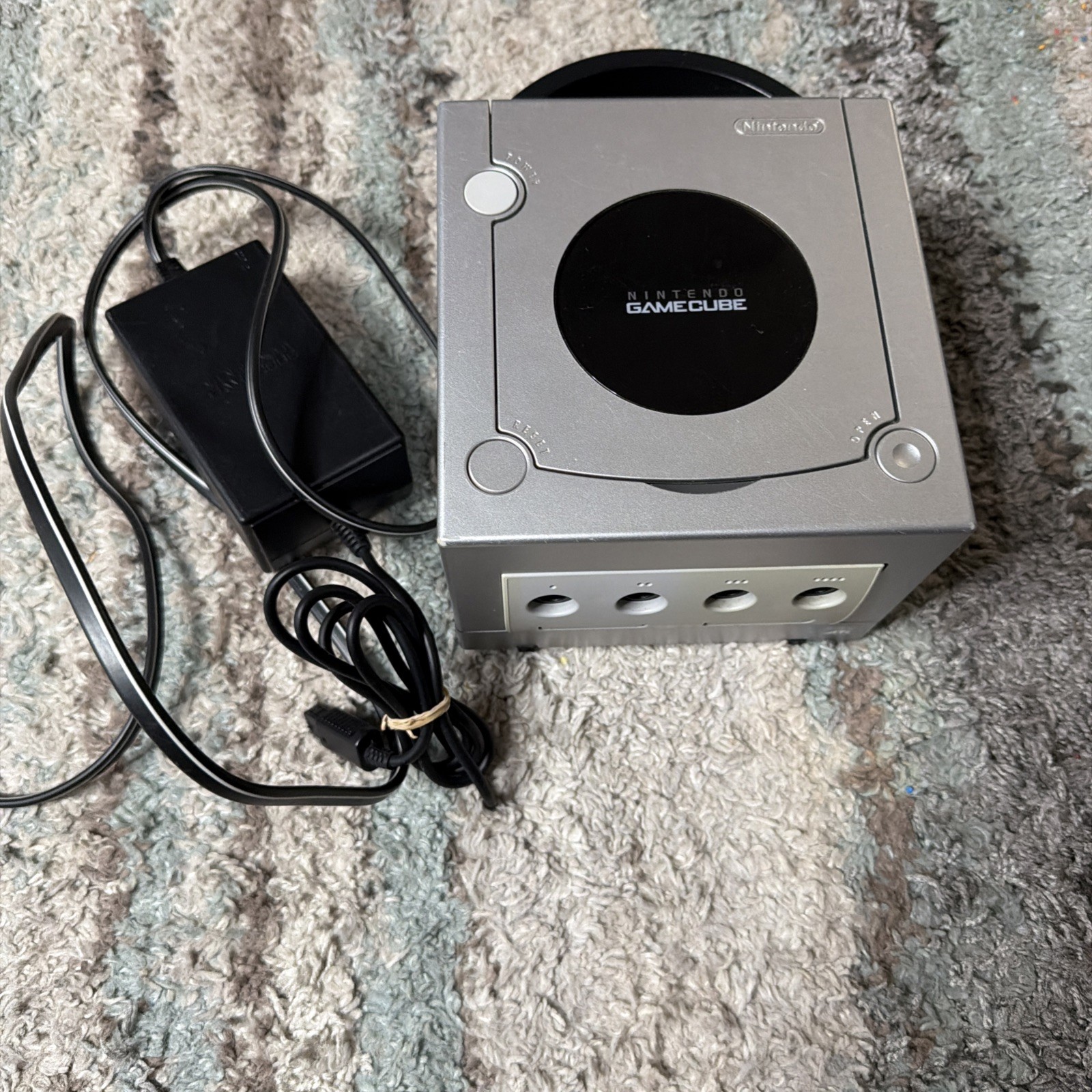 Nintendo Gamecube 1439 Console Silver HDMI Power Cord Tested Excellent